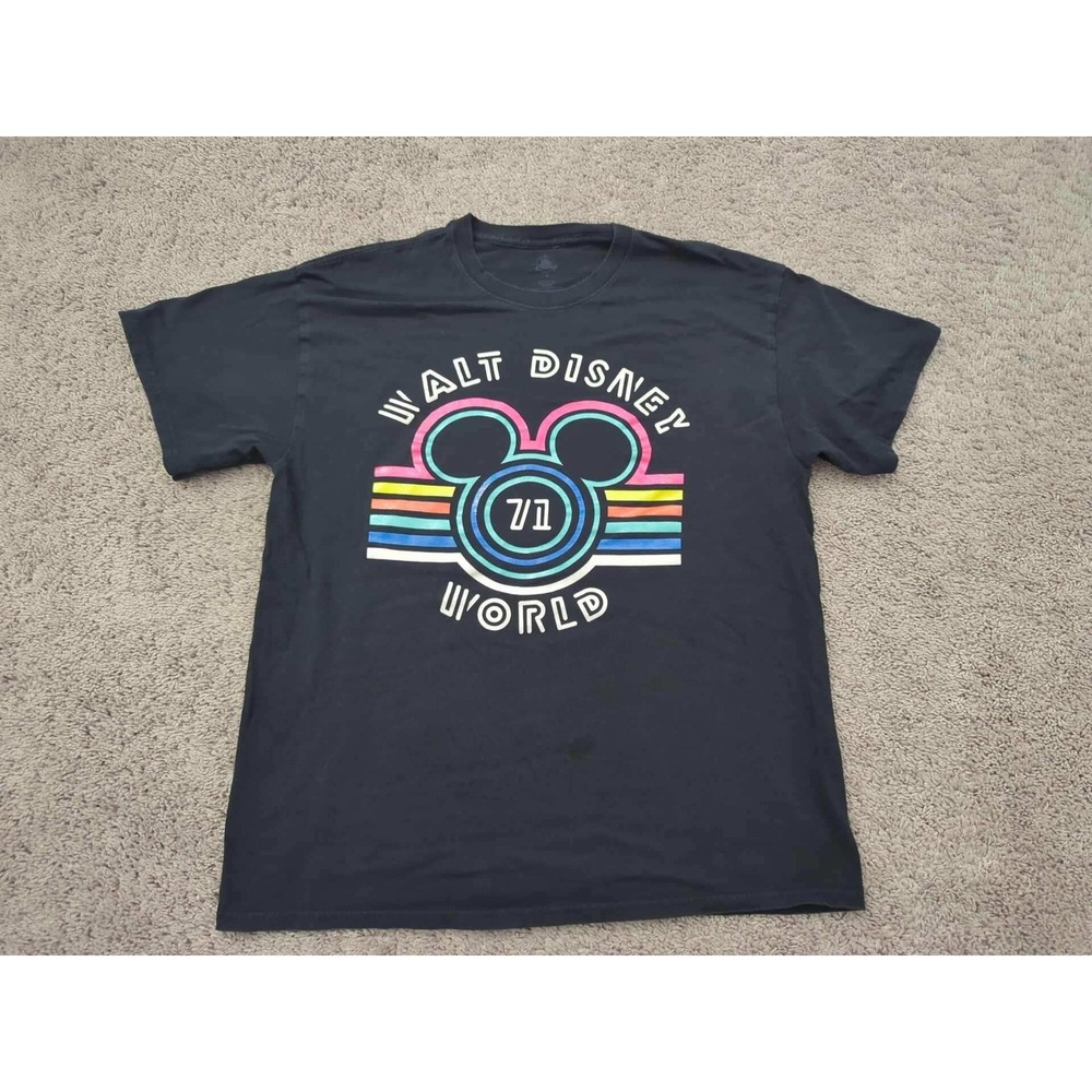 Walt Disney World T Shirt Mens Large 71 Mickey Mouse‎ Graphic Black